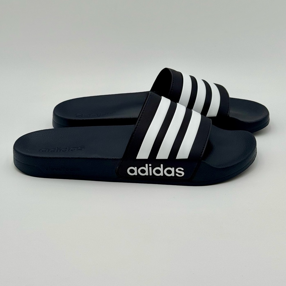 Adidas Adilette Shower Slide Men's Navy White New with Box GZ5920 - Picture 2 of 12